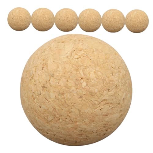 Toyvian 7St Kicker Zubehör Tischfußballspiel Ersatzbälle für Tischfußball Tischfußball-Spielbälle Mini-Sportbälle Weinkorken Korkkugeln Kickerspiele Kickertisch für Kinder Holz Beige von Toyvian