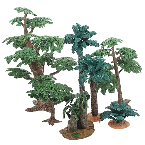 Toyvian 7St Mini-Landschaftsmodell Mini-Landschaftsdekor Kuchendeckel Baum Anlage Modelle Mikrobaummodell Sandtisch-Szenenlayoutmodell Pflanze schmücken Bahn Dekorationen Ornamente PVC von Toyvian