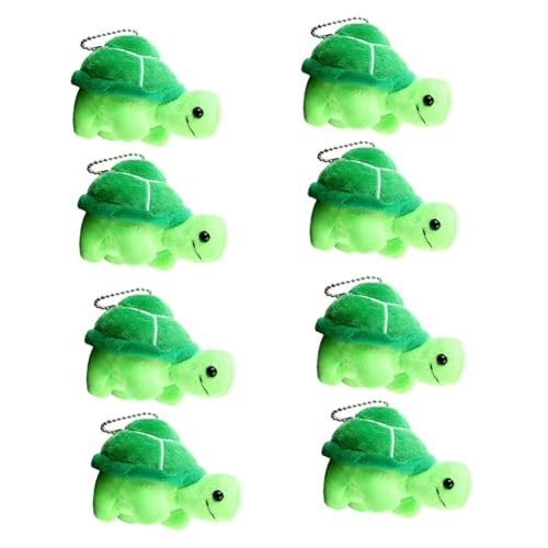 Toyvian 8 STK Kleiner Schildkrötenanhänger Tiere Krabbe Ente Stofftier Meerschweinchen Futter Meerestier Charme Tasche Hängende Dekoration Babyspielzeug Schildkröte Stofftier Plüsch Green von Toyvian