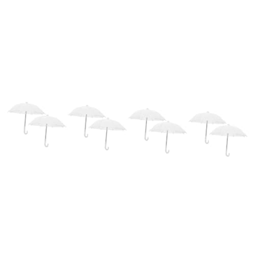 Toyvian 8 STK Mini-Regenschirm Kleiner Regenschirm small Umbrella Möbel Mädchenspielzeug Miniatur-Dekor Miniaturmodell Spielzeug Kleines Puppe schmücken Mikroszene vorgeben Stoff von Toyvian