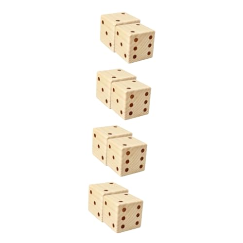 Toyvian 8 STK große Holzwürfel Kinderspielzeug Tischspielwürfel Bastelwürfel selber Machen Spielzeuge Spielset aus Holz tragbare Holzwürfel Kind würfel Spielzeug Anzahl Requisiten Sieb von Toyvian