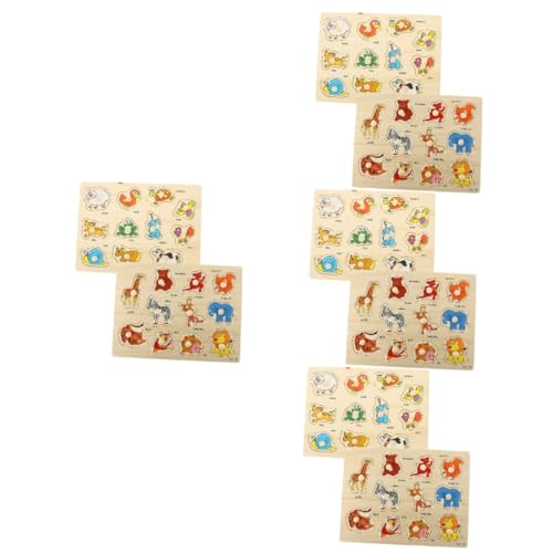 Toyvian 8 Sätze Brettpuzzle greifen fokussiert kinderbeschäftigung Weihnachten laubsägen für Kinder holzpuzzel rätsel für Kinder Anzahl Spielzeug Holznagel Brett greifen von Toyvian