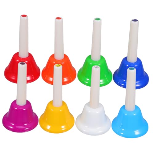 Toyvian 8 Stück Buntes Teiliges Handglocken Set aus Holz und Metall mit Farbenfrohe Musikinstrumente für Kleinkinder Vielseitiges Lernspielzeug für Musikalische Früherziehung und Toyvian 8 Stück Buntes Teiliges Handglocken Set aus Holz und Metall mit Farbenfrohe Musikinstrumente für Kleinkinder Vielseitiges Lernspielzeug für Musikalische Früherziehung und von Toyvian
