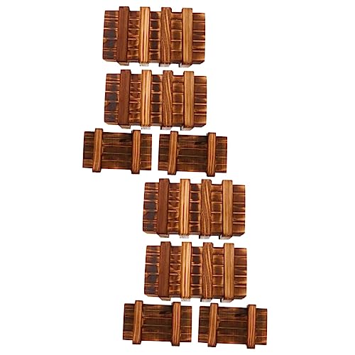 Toyvian Packung Mit 8 Stück Doppelte Offene DREI Offene Magische Box Geheimkisten Aus Holz Holzpuzzle Geheime Rätselboxen Chinesisches Puzzle Geheimnis Hölzern Kleinkind Fach Box Klassisch von Toyvian