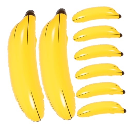 Toyvian 8St Aufblasbares Bananenspielzeug geburtstagsdekoration hochzeitsdeko aufblasbare Banane geburtstagsspiele aufblasbares Spielzeug Bananenspiele Jumbo-Bananen-Requisiten PVC Yellow von Toyvian