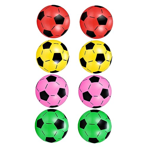 Toyvian 8St aufblasbarer Ball Outdoor draußen familienspiel Fußball-Lernspielzeug Fußballspielzeug für Kindersport-Fußballspielzeug Plastik von Toyvian