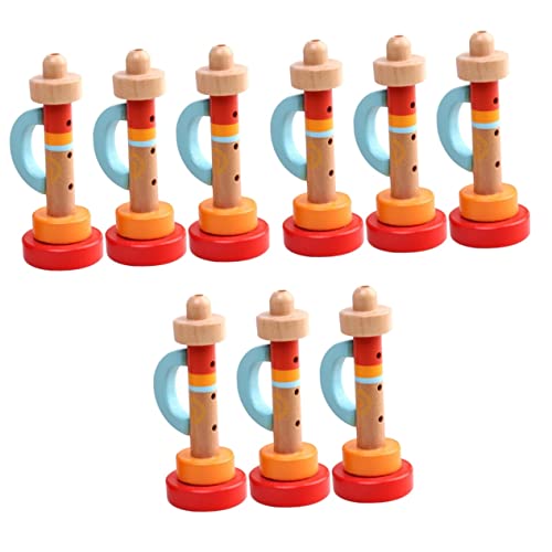 Toyvian 9 STK Kindertrompete kleine Spielzeugtrompete Haushaltsspielzeug Trompete kinderinstrumente Kinder musikinstrumente kompaktes Kinderspielzeug schöne Spielzeugtrompete hölzern von Toyvian