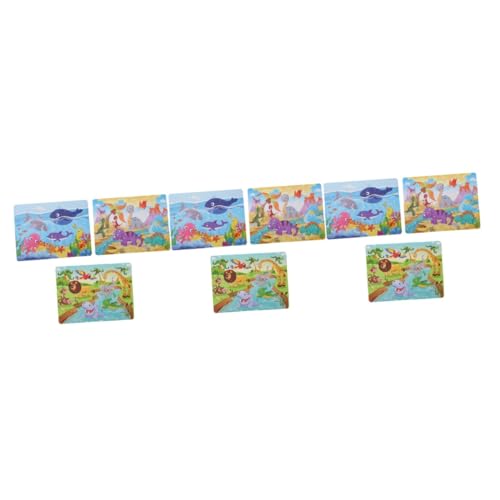 Toyvian 9 STK Puzzle Spielzeuge Rätsel Lernspielzeug Kind Karikatur Papier von Toyvian