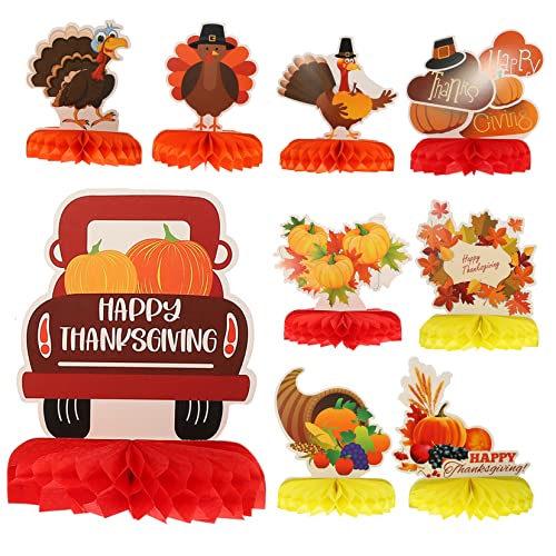 Toyvian 9 Stück Thanksgiving Wabenbälle Herbstdeko Vatertagsdekorationen Glocken Halloween Tischläufer Rave Gläser Wabenlaternen Thanksgiving Deko Herbst Outdoor Papier von Toyvian