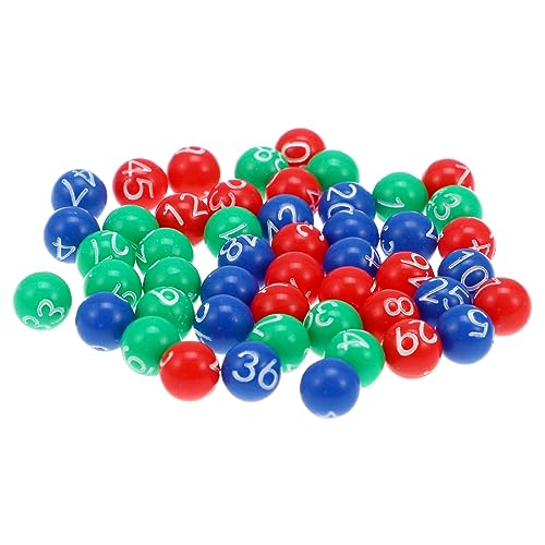 Toyvian 98 STK Ball Der Lotteriemaschine Pulltabs-Tickets Bingo-käfig-bälle Ersatz Für Bingokugeln Rote Rufbälle Unterhaltungsbälle Mini-Pong-bälle Pog Kind Ersetzen Spielball Plastik von Toyvian