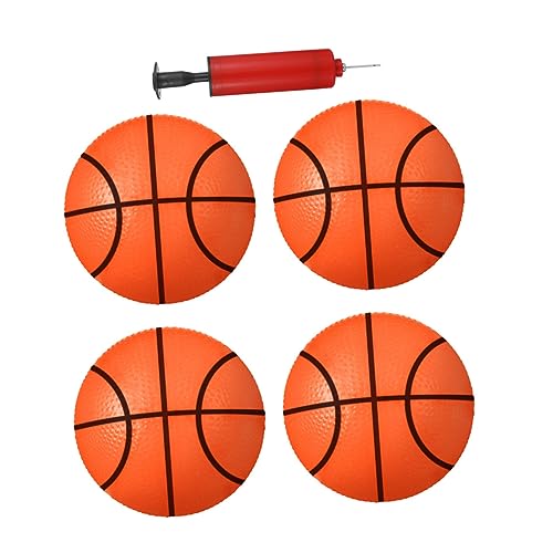 Toyvian Aufblasbare Basketballspielzeuge Mit Rutsch Design Bälle Aufblasgerät Zufällige Farben Simulationsbasketballspielzeug von Toyvian