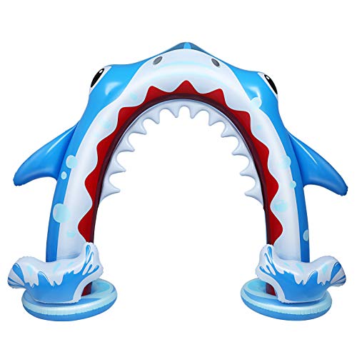 Toyvian Aufblasbare Arch Sprinkler Shark 95 4X78 7 Sommer Outdoor Sprinkler Wasser Spielzeug für Kinder ?e Wasser Sprinkler Spielzeug für Jungen & M?dchen von Toyvian