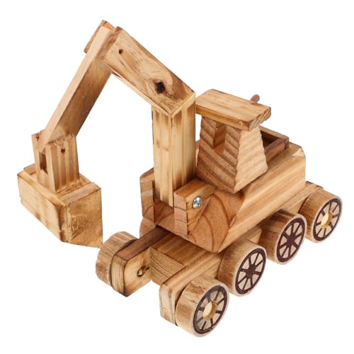 Toyvian Baggerspielzeug Aus Holz Bagger Für Kinder Bagger Spielzeug Bagger-spielzeugmodell Kleines Spielzeug Bewegliches Automodell Bagger Modell Kleines Baggerspielzeug Minibagger Khaki von Toyvian