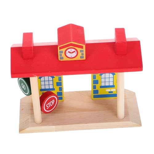 Toyvian Barrikade Spielzeug Zug Kinder Bahnhof Spielzeug Montessori Spielzeug Bahnhof Gebäude Modell Bahnhof Spielset Puzzle Spielzeug Kinder Gebäude Spielzeug Baustein Gleisverbinder von Toyvian