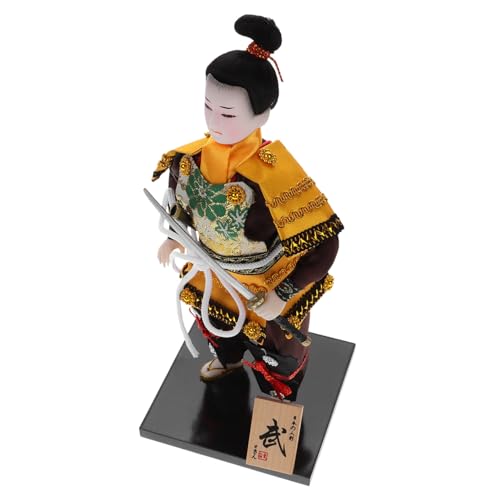 Toyvian Bausatz Figur Miniatur japanische Kriegerpuppe seidenbettwäsche Dekoration Schlafzimmer Home Decoration Wohndekoration Kunstgegenstände im japanischen Stil Baumwollfaden von Toyvian