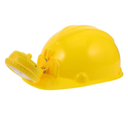 Toyvian Bergmannsmütze Für Bergmannshut Pop-hut Schutzhelm Mit Licht Jungenhut Outdoor -hut Neonhut Schutzhelm Für Anziehhüte Für Kleinkinder Mädchen Hut Yellow Plastik von Toyvian