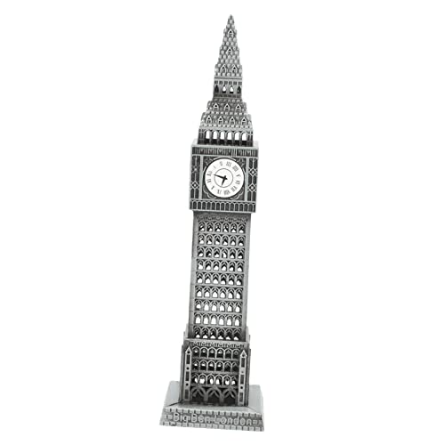 Toyvian Big Ben-Modell Desktop-Ornament Big Ben Bronze Modell Big-Ben-Modell Uhrturm-Statue Von Big Ben Dekorative Gebäudeskulpturen London Stadt Puzzle Legierung Reisen Berühmtes Gebäude von Toyvian