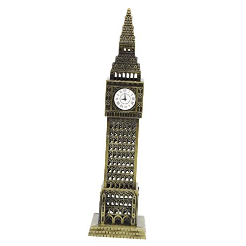 Toyvian Big Ben-Modell Vintage Berühmtes Gebäudemodell Berühmte Gebäudefigur Zum Sammeln Souvenirfiguren Big Ben Aus Metall Dekorative Gebäudeskulpturen Jahrgang Legierung Blöcke Reisen von Toyvian