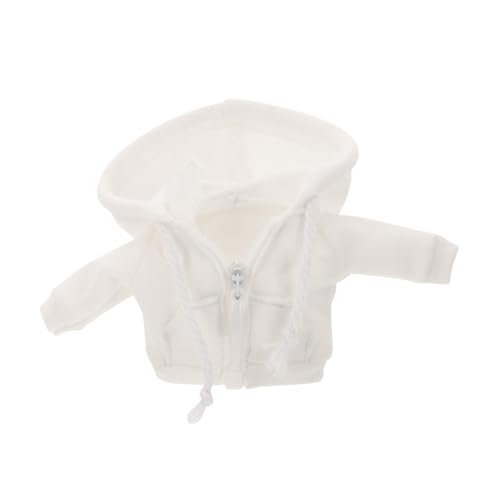 Toyvian Oberbekleidung für 12-Zoll-Puppen Weißer Kapuzenpullover Kleidungszubehör für Puppen von Toyvian