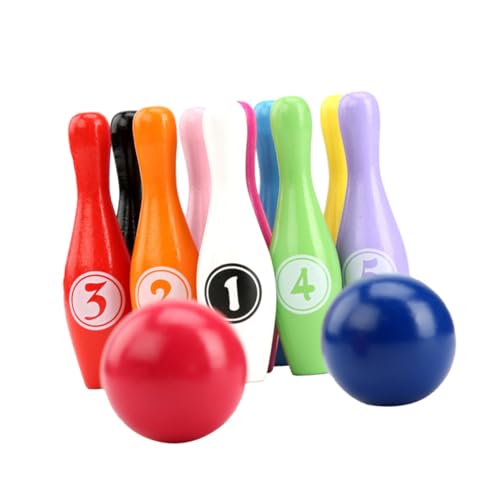 Toyvian Buntes Bowling Set Für Interaktives Zahlen Bowling Spiel Für Drinnen Und Draußen Ideal Für Eltern Kind Aktivitäten Und Schulspiel Fördert Geschicklichkeit Und Teamarbeit von Toyvian