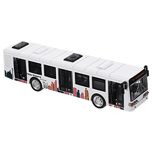 Toyvian Busmodell puppenwagen kinderspielzeug Auto Modellbus Bus Toy car Simulation Bus Spielzeugautos Busspielzeug zurückziehen Bus- Legierung Weiß von Toyvian