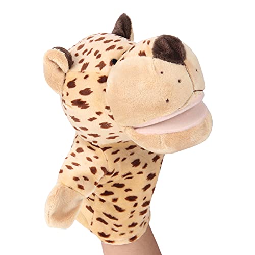 Toyvian Cartoon-Leoparden-Plüsch-Handpuppe Stofftiere Leoparden-Zoo-Freunde Tiere Puppe Mit Funktionierendem Mund von Toyvian