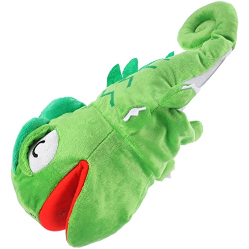 Toyvian Chamäleon Handpuppe Kinder Handpuppe Tier aus Plüsch Eidechse Spielzeug Plüsch Eidechse Handpuppe Kinder Eidechse Handpuppe zum Erzählen von Geschichten mit Mund von Toyvian