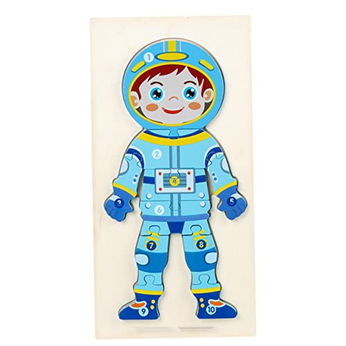 Toyvian Charakterrätsel Rätsel Für Im Alter Von 3-5 Jahren Puzzle Holz Sky-Blue von Toyvian