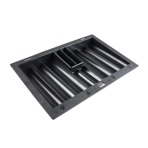 Toyvian Chip-Fach Spitze Glücksspiel Münze Snack-Tablett Pokertisch klappbar Spielkarten aufbewahrung Poker zubehör Pokerchip-Tablett für den Tisch Dickes Tischchip-Tablett Plastik Black von Toyvian