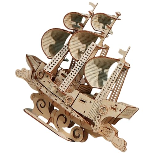 Toyvian DIY Holzsegelschiff Puzzle 3D Schiffsmodell Bausatz Für Und Kreatives Lernspielzeug Für Bildung Und Spaß Ideal Als Zum Geburtstag Oder Für Besondere von Toyvian