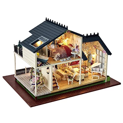 Toyvian DIY Miniatur-Puppenhaus, Miniatur, Basteln, Haus, Spielzeug, Basteln, Haus, Modell, Miniatur, Haus, Modell, Handarbeit von Toyvian