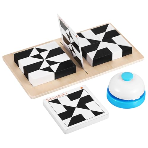 Toyvian Denksport-Puzzles Musterblöcke Holzblock-Puzzles 3D-Puzzle Mit Geometrischen Formen Logikspielzeug Für Kinder Pädagogische Montessori-Desktop-Spiele von Toyvian