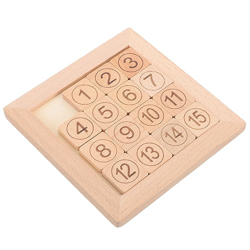 Toyvian Digitale Huarong-straße Nummern-Matching-Board Zahlenerkennungsspielzeug Foliennummernrätsel Puzzlespiele 15 Rätsel Magnetische Puzzles Für Erwachsene Gleitzahlenrätsel Hölzern von Toyvian