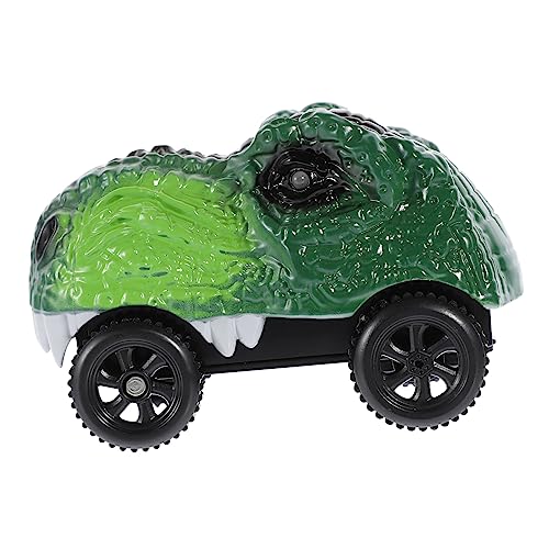 Toyvian Dinosaurier-Auto puppenwagen kinderspielzeug Auto Elektrische Rennstrecken für Dinosaurier Rennbahn Kinderauto Cartoon-Rennwagen Abs Green von Toyvian