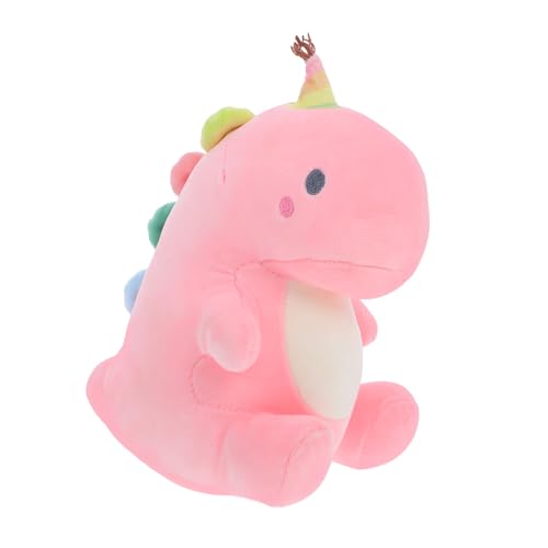 Toyvian Dinosaurier-Plüschtier Tierspielzeug Kleinkindspielzeug Tierfiguren für Kleinkinder kinderzimmer zubehör wohnzimmerdeko Kuscheltier Kawaii Kinderspielzeug PP Baumwolle Rosa von Toyvian