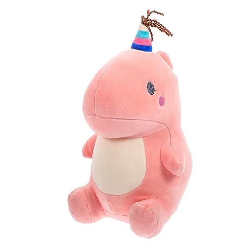 Toyvian Dinosaurier-Puppe Soft Toy für dekoratives Dinosaurierspielzeug weiches Dinosaurierspielzeug entzückende Dinosaurierpuppe Abschluss vorhanden PP Baumwolle Rosa von Toyvian