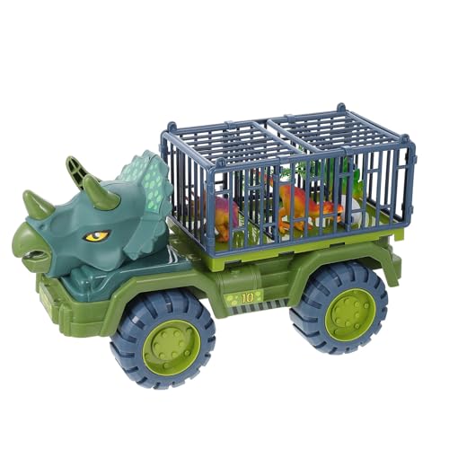 Toyvian Dinosaurier-Truck-Spielzeug-Spielset für Kinder von 3–5 Jahren Großes Dinosaurier-Baufahrzeug Zurückziehbares Kinder-Spielzeugauto (Mit 3 Kleinen Dinosauriern + 1 Ei + 1 Baum) von Toyvian