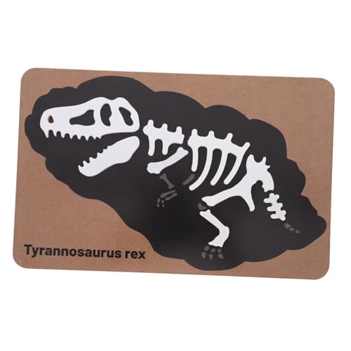 Toyvian Dinosaurier-fossilien-Puzzle Irregulär Bot Dinosaurier-modellbausatz Dinosaurier-bodenpuzzle Fossiler Bausatz Rätsel Skelett Bausätze Knochen Hölzernes DIY-Puzzle Ahorn von Toyvian