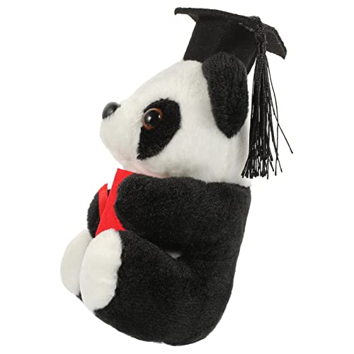 Toyvian Doktorhut Panda Kuscheltier pummeluff Kuscheltier Panda nachsprechende stofftiere Panda mit Abschlussmütze entzückende Pandapuppe Panda-Schmuck Panda-Puppe Plüsch von Toyvian