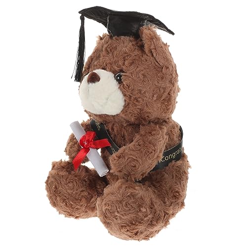 Toyvian Dr. Bärenpuppe überraschungstüte Regal bidoof Plush Abschlussgeschenk für plushible snugible Abschluss Stoffbär gefüllter Bär Plüsch Abschlusstier Bär PP Baumwolle von Toyvian