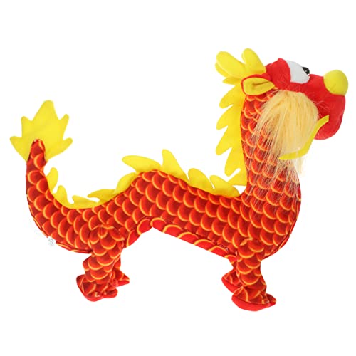 Toyvian Drachen Plüschtier Kuscheltier für spielzeuge für Geburtstags für Toys Drachenmodell Cartoon-Drachen-Plüsch PP Baumwolle rot von Toyvian