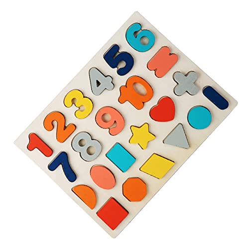 Toyvian Dreidimensionales Puzzle Kinder Puzzle kinderpuzzle Spielzeug für Kinder hühner Spielzeug Lernspielzeug Mathe-Lernrätsel Perlenblock aus Holz Blockperlen schnüren hölzern Colorful von Toyvian