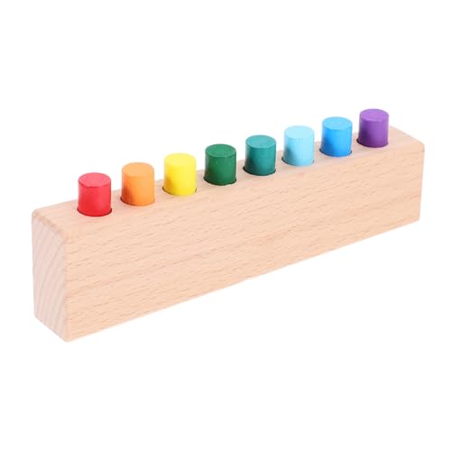 Toyvian Einfügen von Holzbauklötze holzspielzeug sensorisches kinderentwicklung Puzzle Babytragetuch Montessori- aus Holz Bildungspunkte hölzern von Toyvian