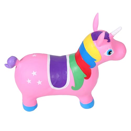 Toyvian Einhorn Spielzeug aufblasbares Hüpfspielzeug reiten auf hüpfen Spielzeug Kinderreittier Kinder Geburtstagsgeschenk Kindergeburtstag gastgeschenke Pferd sprengen Pferdeballons PVC von Toyvian