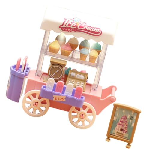 Toyvian Eiscreme Spielzeugset Für Realistisches Eiscreme Wagen Set Mit Verschiedenen Eissorten Für Fantasievolles Rollenspiel Ideales Lernspielzeug Für Kreatives Im Innen Und von Toyvian