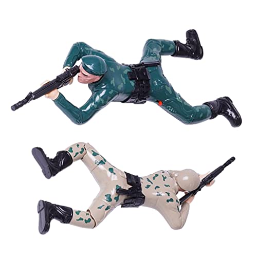 Toyvian Electric Crawling Soldier Toy Mini Soldier Actionfiguren mit Leichten Sound 2PCS Milit? Spielset für Kinder Kinder Kleinkind Geburtstagsfeier Gunst von Toyvian