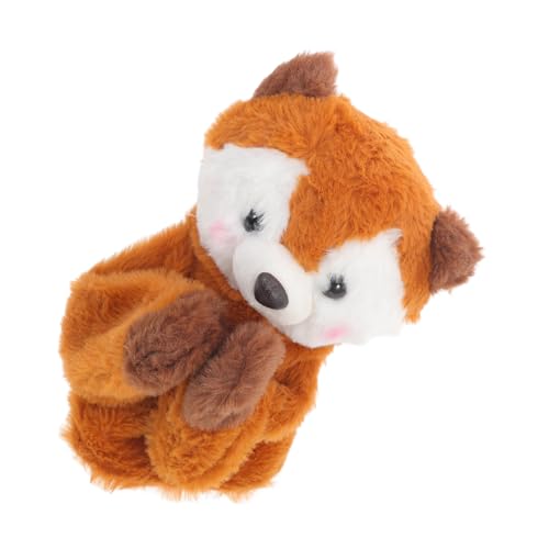 Toyvian Eltern-Kind- kinderspielzeug interaktives Lustige Handpuppe Kindertheater Puppenkampfspielzeug Stretch-Tier-Handpuppe Handspielzeug Abs Brown von Toyvian