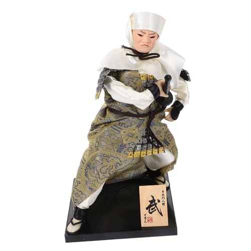 Toyvian -Figur Film kleine Puppen -Puppenfigur Puppenbett Ninja handwerkskunst -Puppenhandwerk traditionelle japanische Puppe -Dekoration Wohndekoration Abs von Toyvian