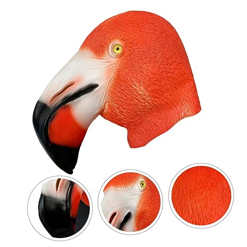 Toyvian Flamingo-maske Masken Halloween-tier Halloween-kostüm Neuheit Halloween-maske Halloween Voller Kopf Halloween-vollschutzmaske Party-kostümmaske Halloween-vollgesichtsmaske Emulsion von Toyvian