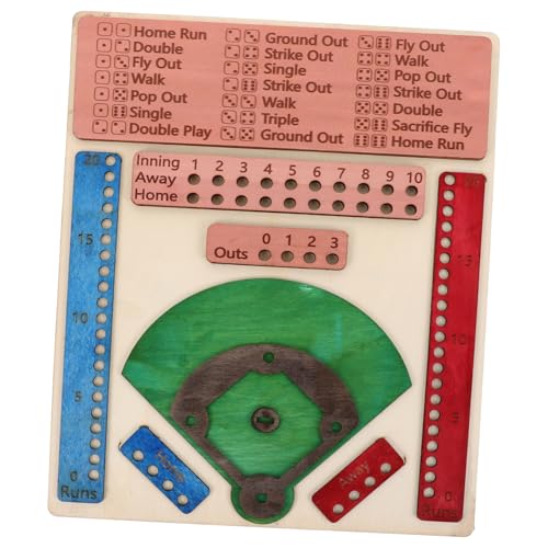 Toyvian Flipper-Spielbrett lustige Spielbretter Brettspiele aus Holz Baseball-Brettspiel lustiges Brettspiel hölzern von Toyvian